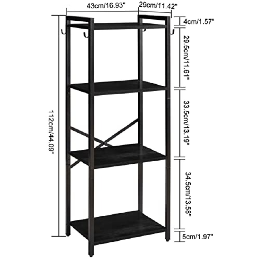 Bookcase, 4-Tier Narrow Ladder - Home Office With Bookshelves reseña y precio